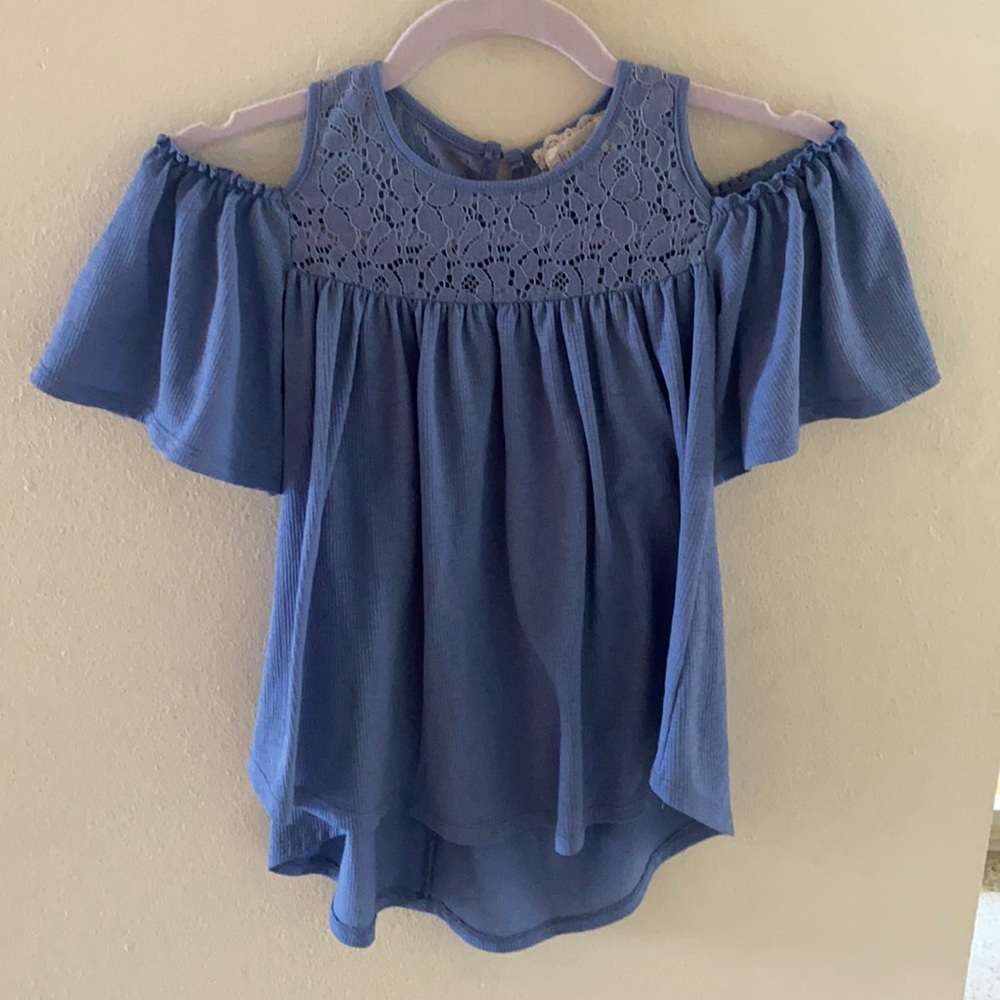 Plain blue blouse
